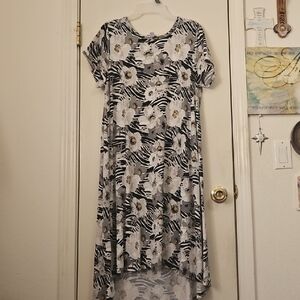 Lularoe Floral Black and White Dress